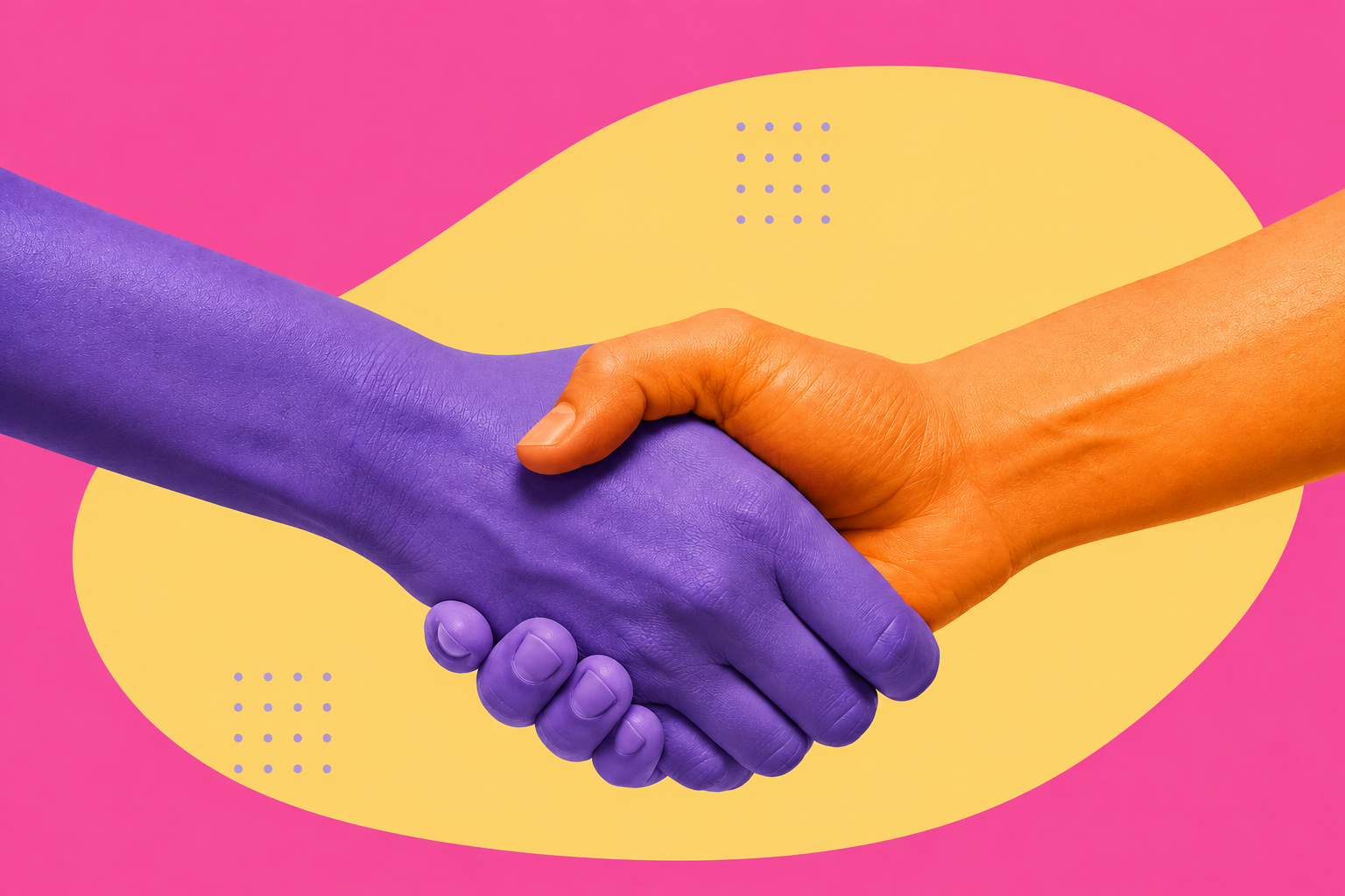 Hands clasped in partnership